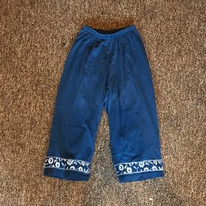 Blue Cathy Daniels Capris with Embroidery